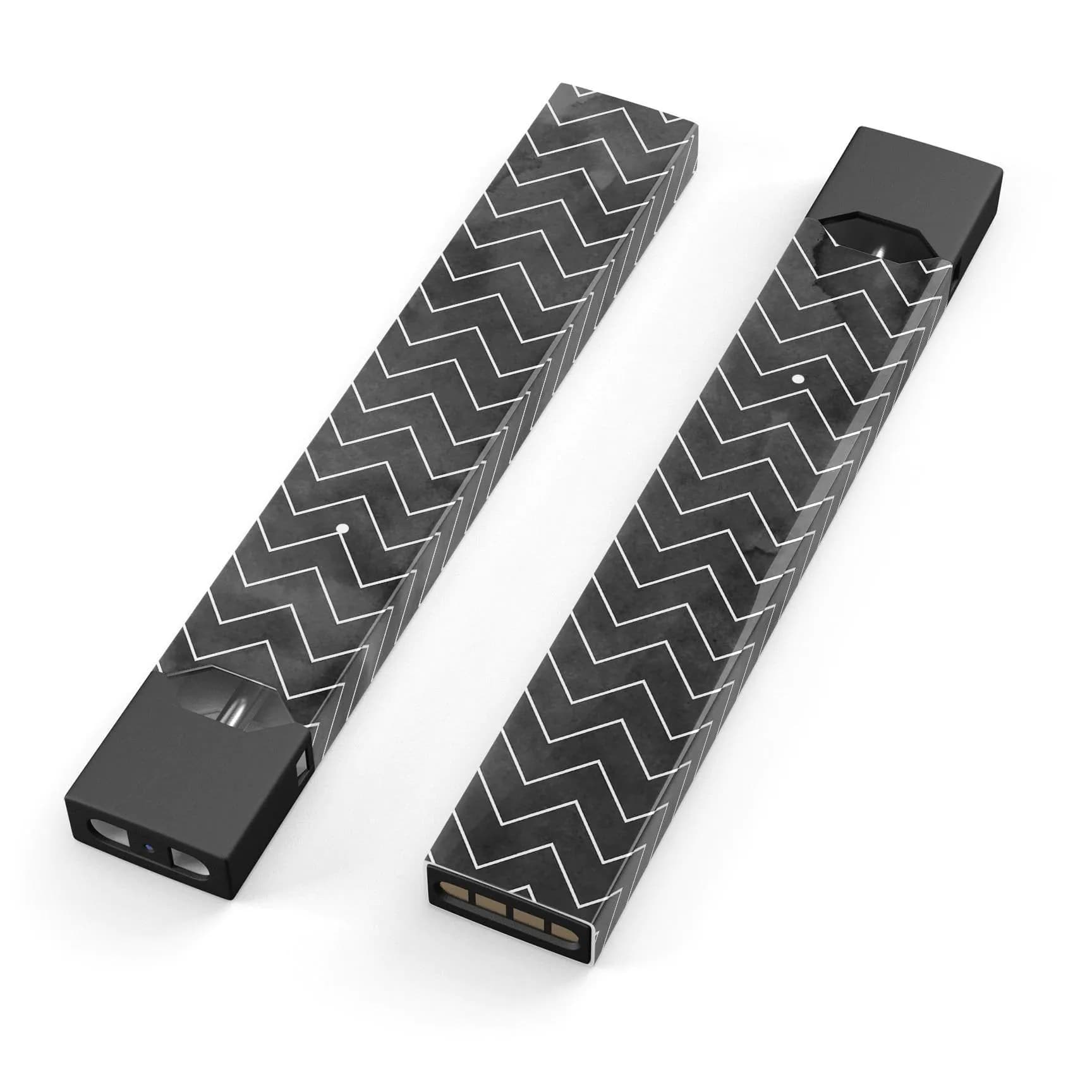image-Black Watercolor with White Chevron - Premium Decal Protective