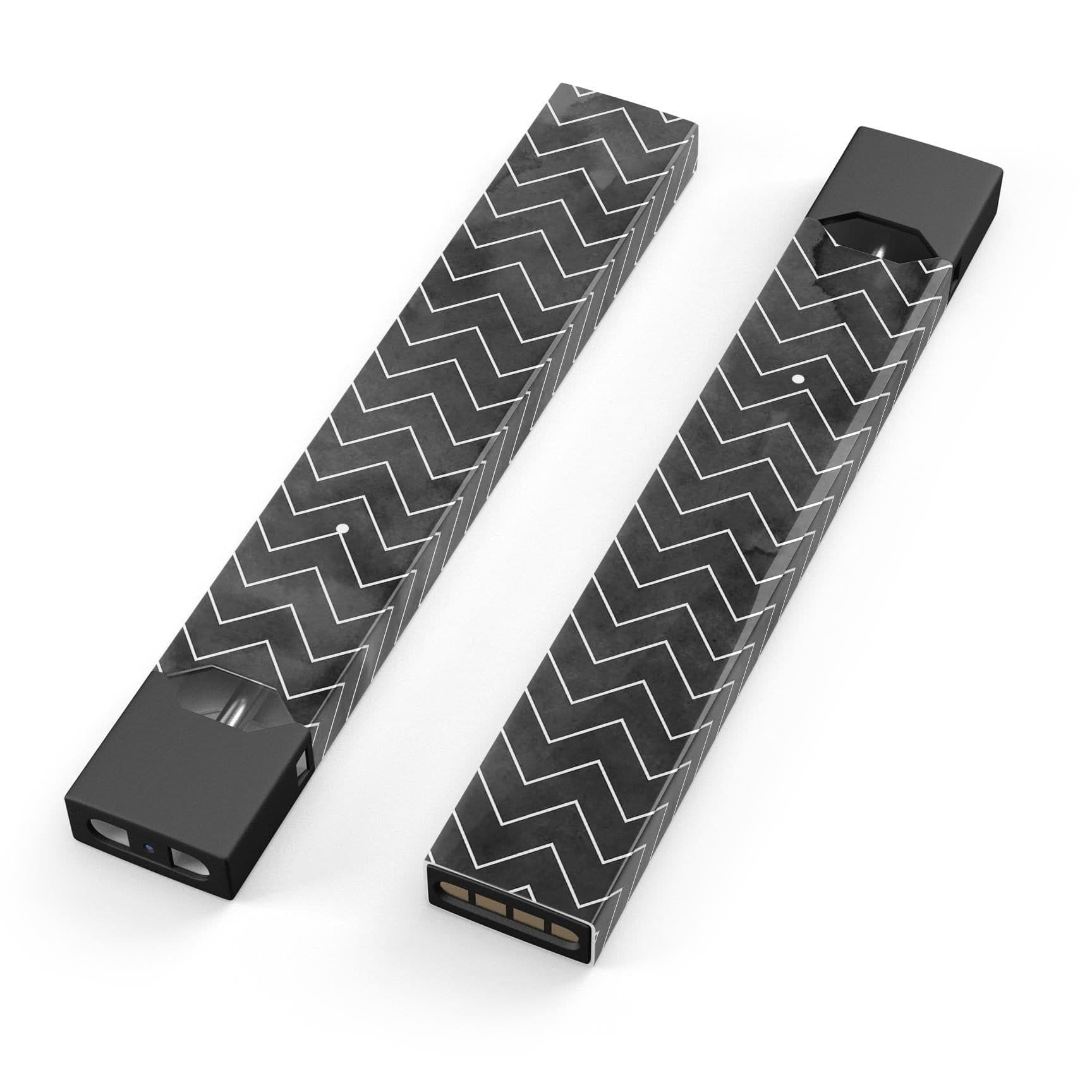image-Black Watercolor with White Chevron - Premium Decal Protective