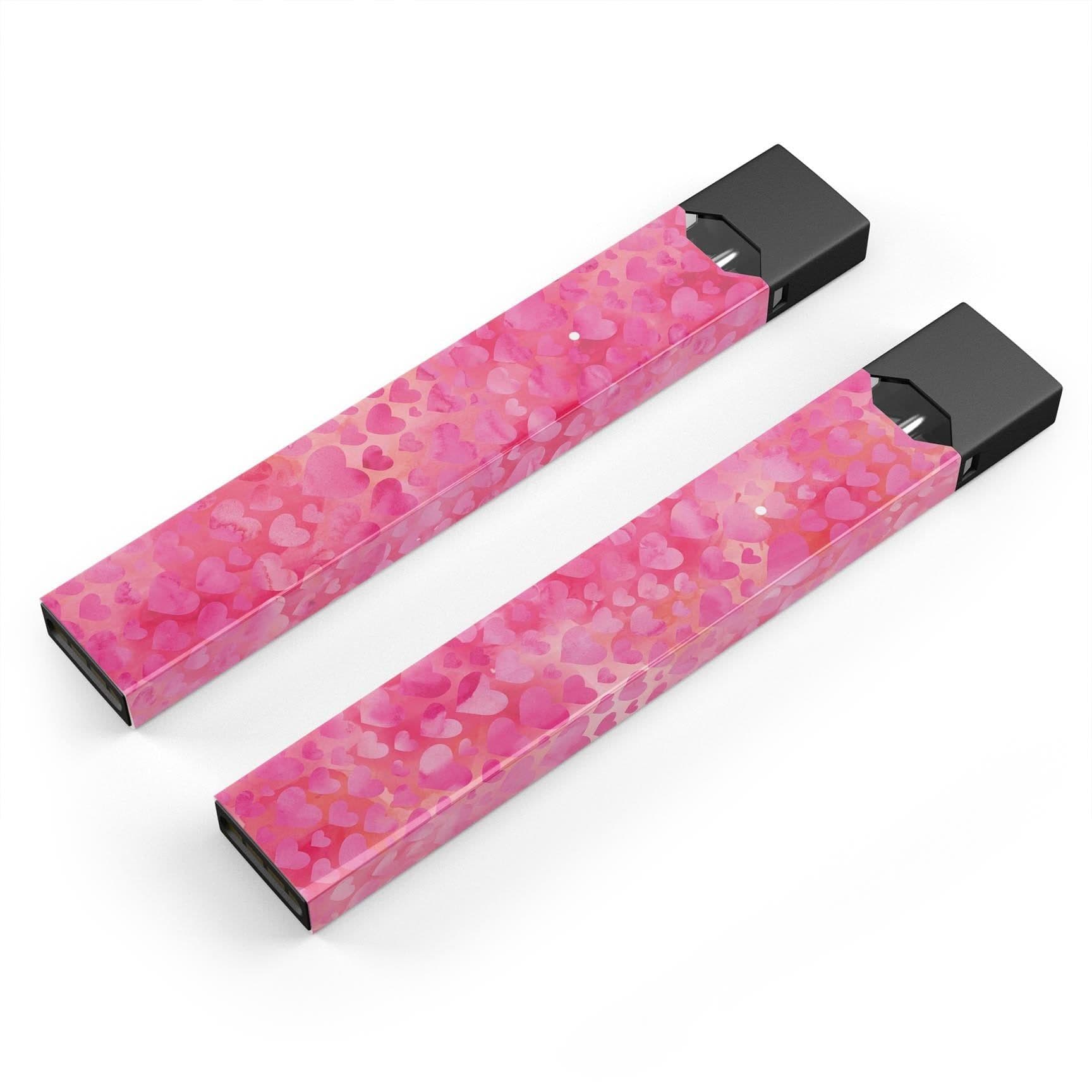 image-Pink Watercolor Hearts V3 - Premium Decal Protective Skin-Wrap Sticker