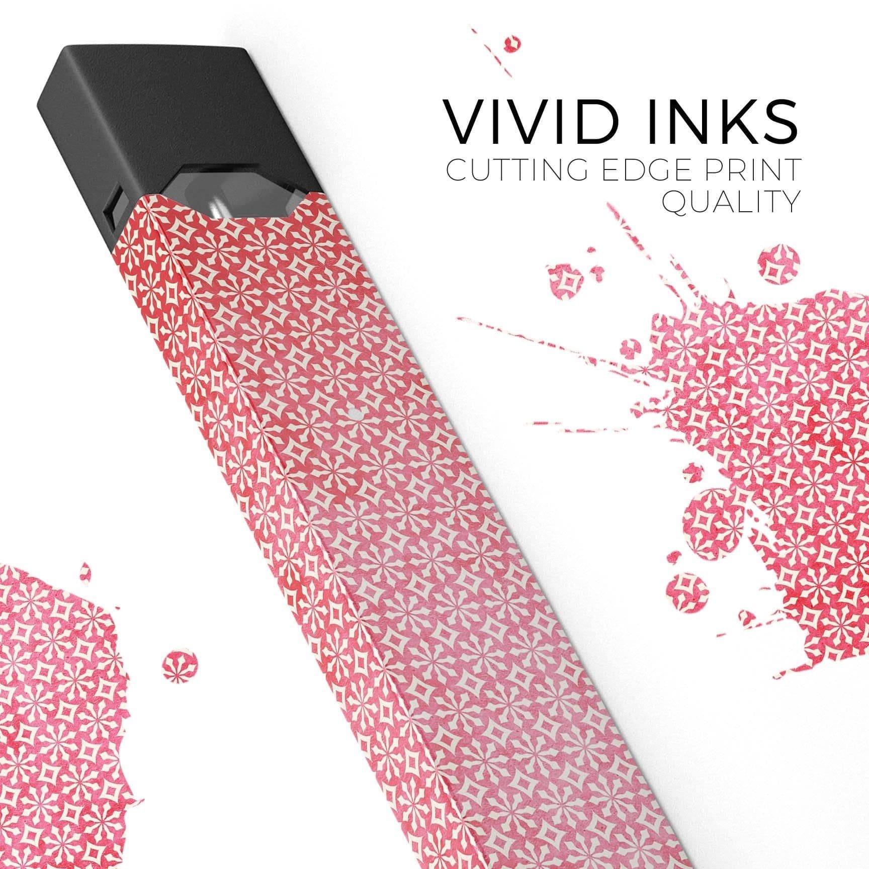 image-Fading Red and White Snowflake Pattern - Premium Decal Protective