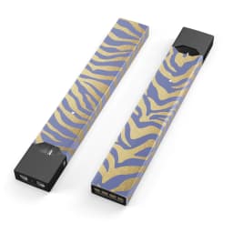 image-Gold Flaked Animal Blue Zebra - Premium Decal Protective Skin-Wrap