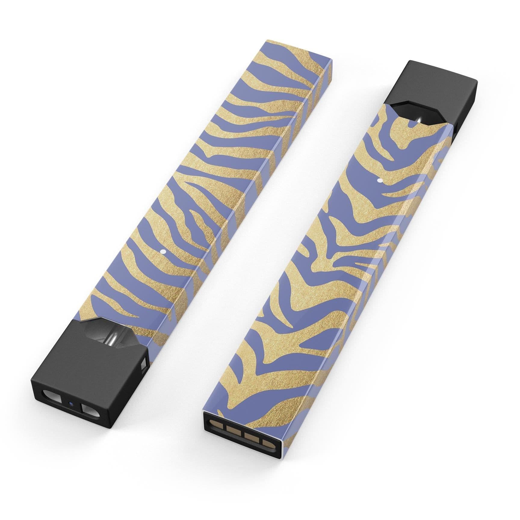 image-Gold Flaked Animal Blue Zebra - Premium Decal Protective Skin-Wrap