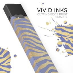 image-Gold Flaked Animal Blue Zebra - Premium Decal Protective Skin-Wrap
