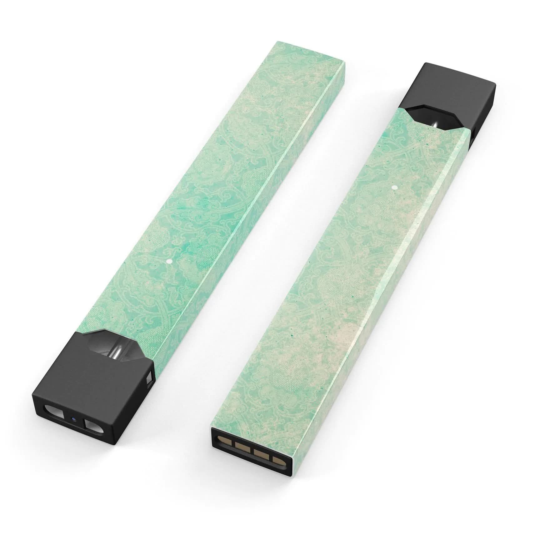 image-Faded Aqua Rococo Pattern - Premium Decal Protective Skin-Wrap Sticker