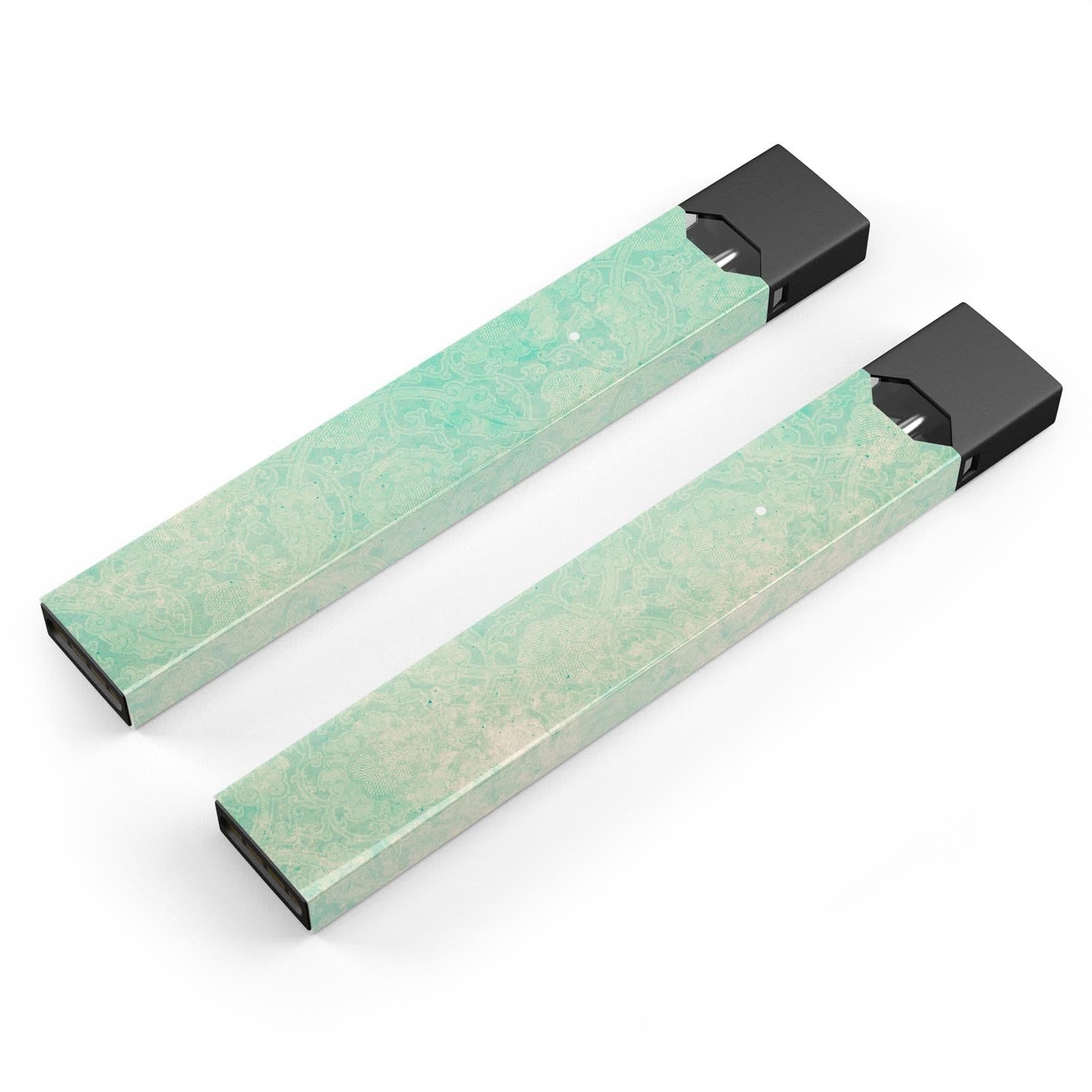 image-Faded Aqua Rococo Pattern - Premium Decal Protective Skin-Wrap Sticker