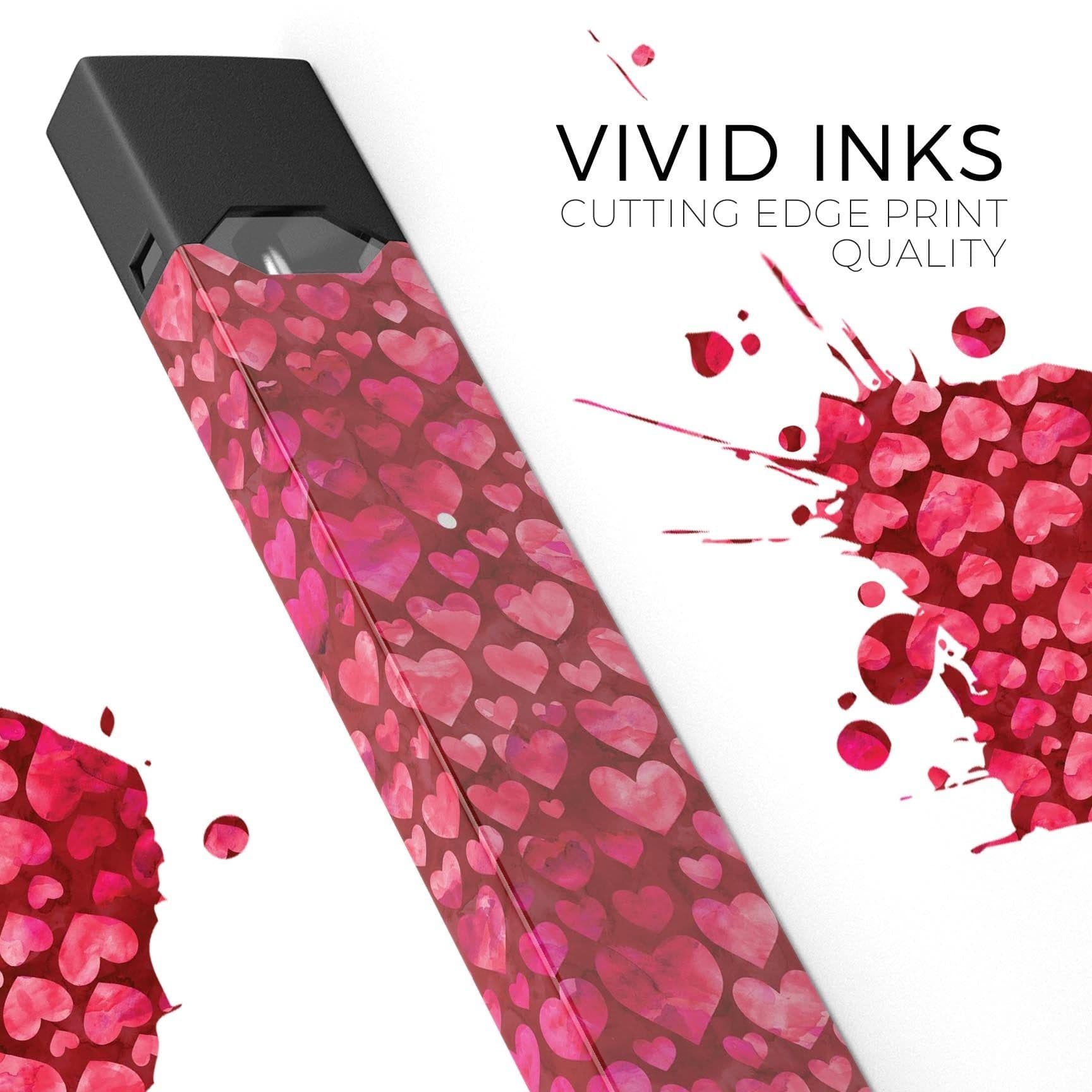 image-Deep Pink Watercolor Hearts - Premium Decal Protective Skin-Wrap