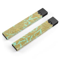 image-Mint and Gold Floral v4 - Premium Decal Protective Skin-Wrap Sticker