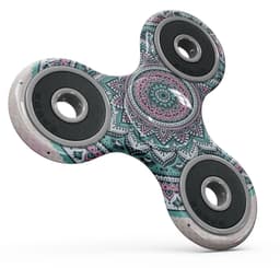 image-Green and Pink Circle Mandala v9 Full-Body Fidget Spinner Skin-Kit