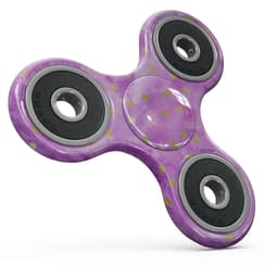 image-Gold Polka Dots Over Grungy Pink Surface Full-Body Fidget Spinner
