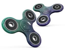 image-Blotted Green 97 Absorbed Watercolor Texture Full-Body Fidget Spinner