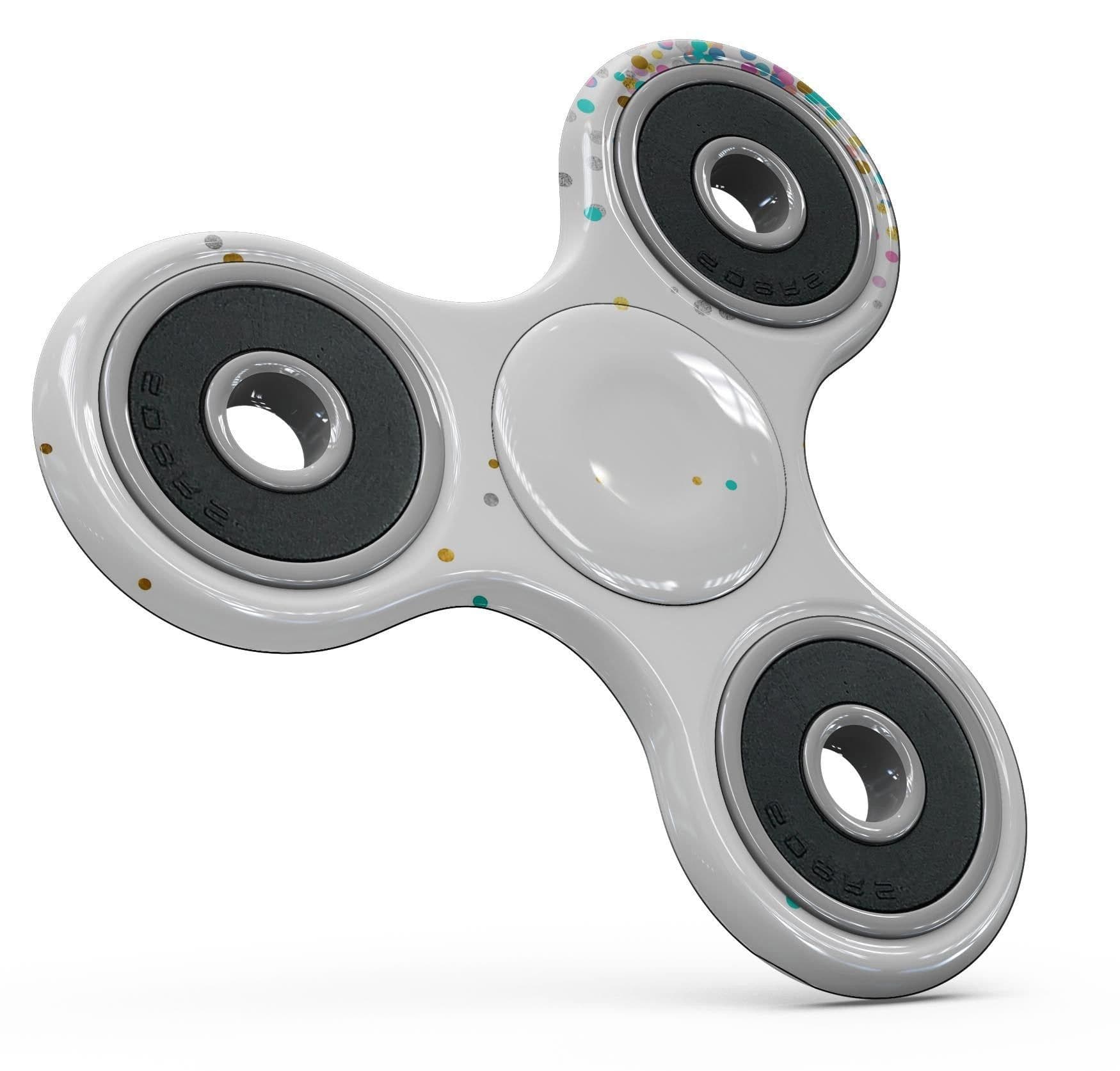 image-Colorful Falling Confetti Over White Full-Body Fidget Spinner Skin-Kit