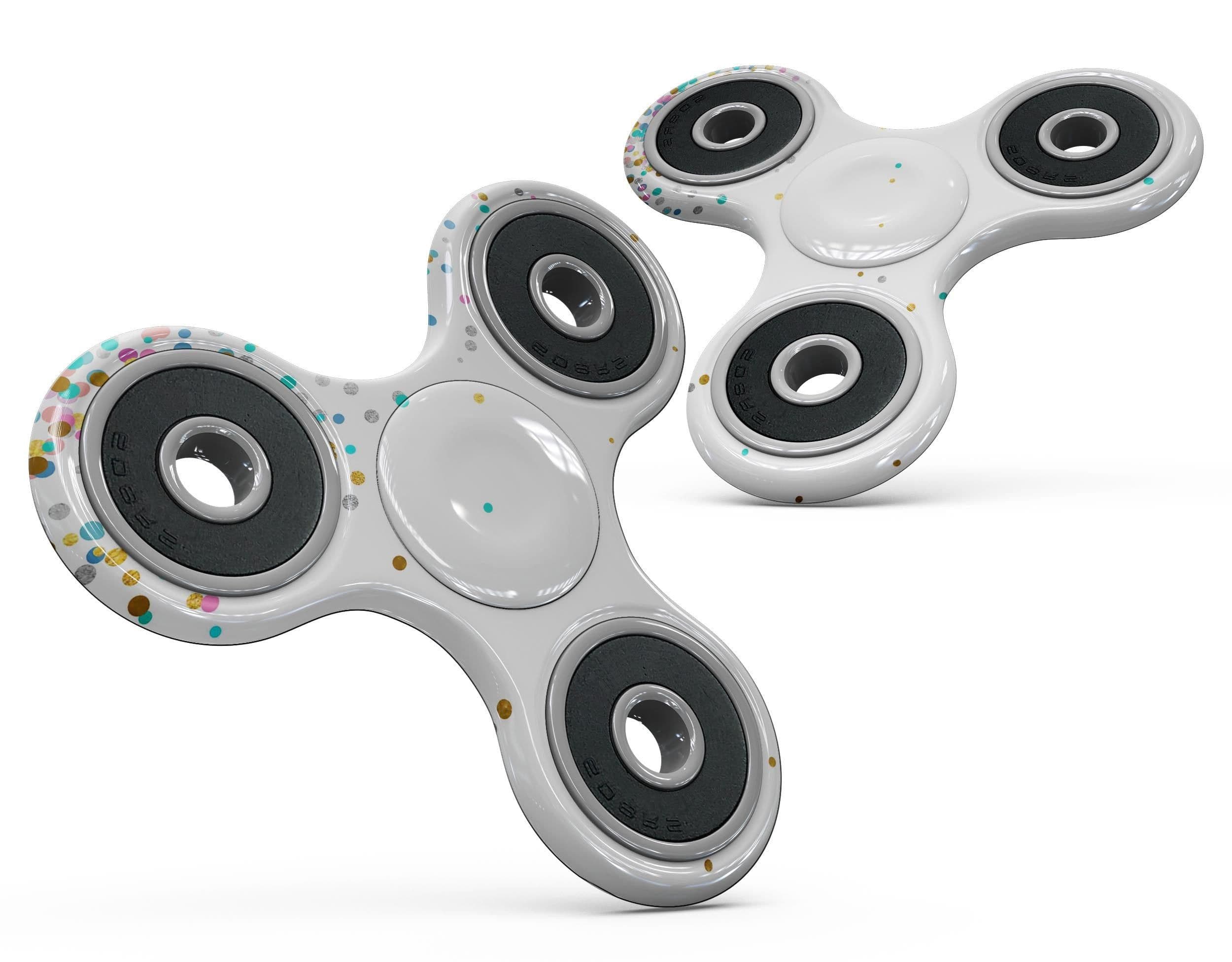 image-Colorful Falling Confetti Over White Full-Body Fidget Spinner Skin-Kit