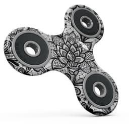 image-Black and White Geometric Floral Full-Body Fidget Spinner Skin-Kit