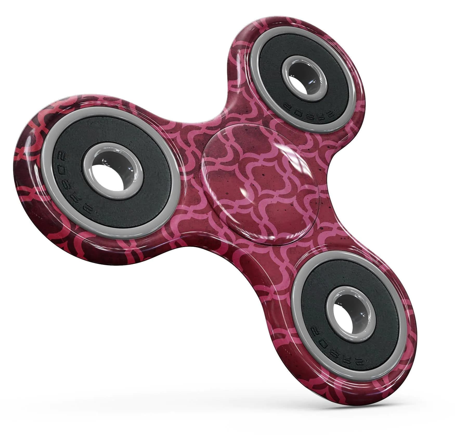 image-Deep Fuschia Oval Pattern Full-Body Fidget Spinner Skin-Kit