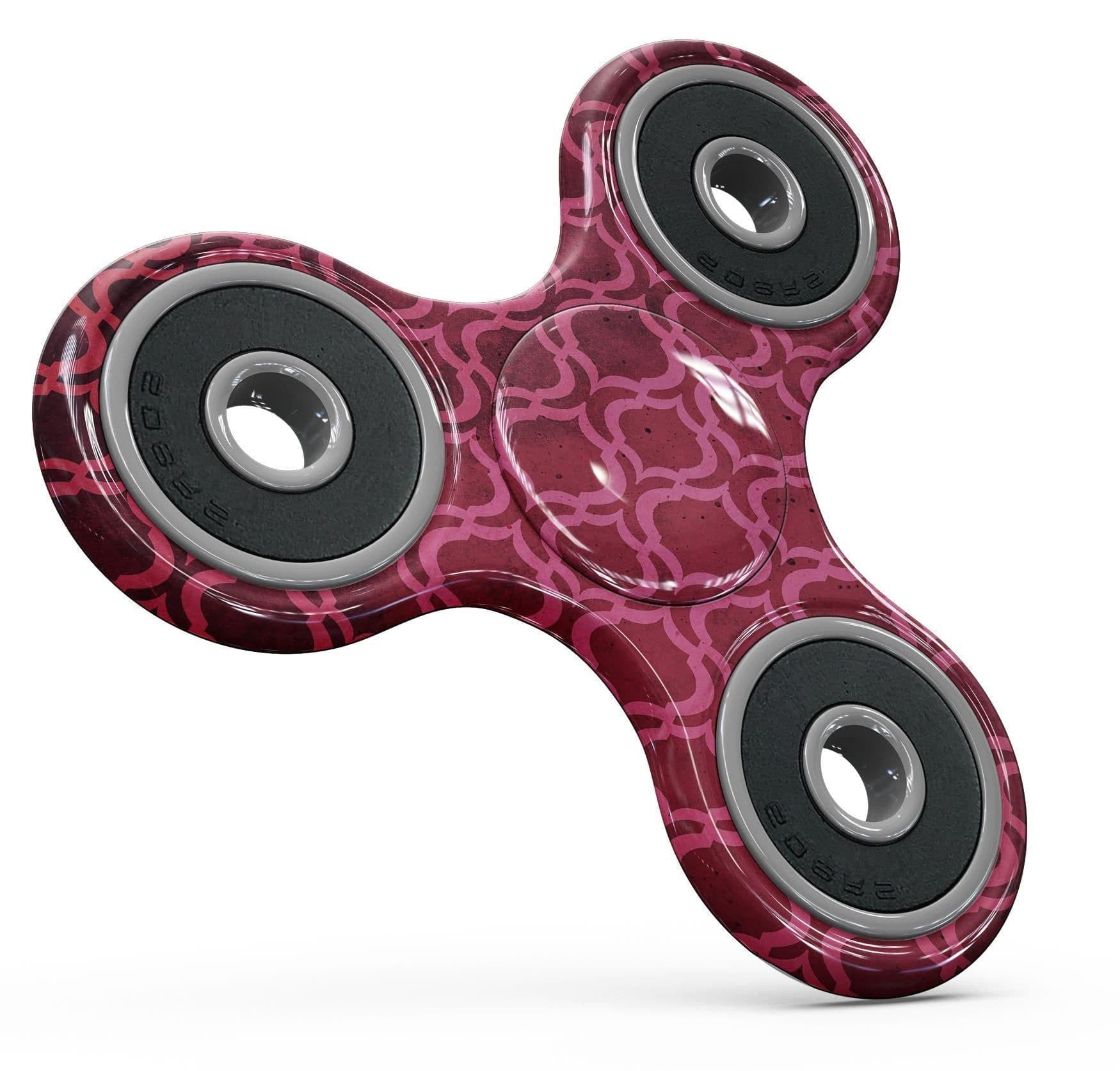 image-Deep Fuschia Oval Pattern Full-Body Fidget Spinner Skin-Kit