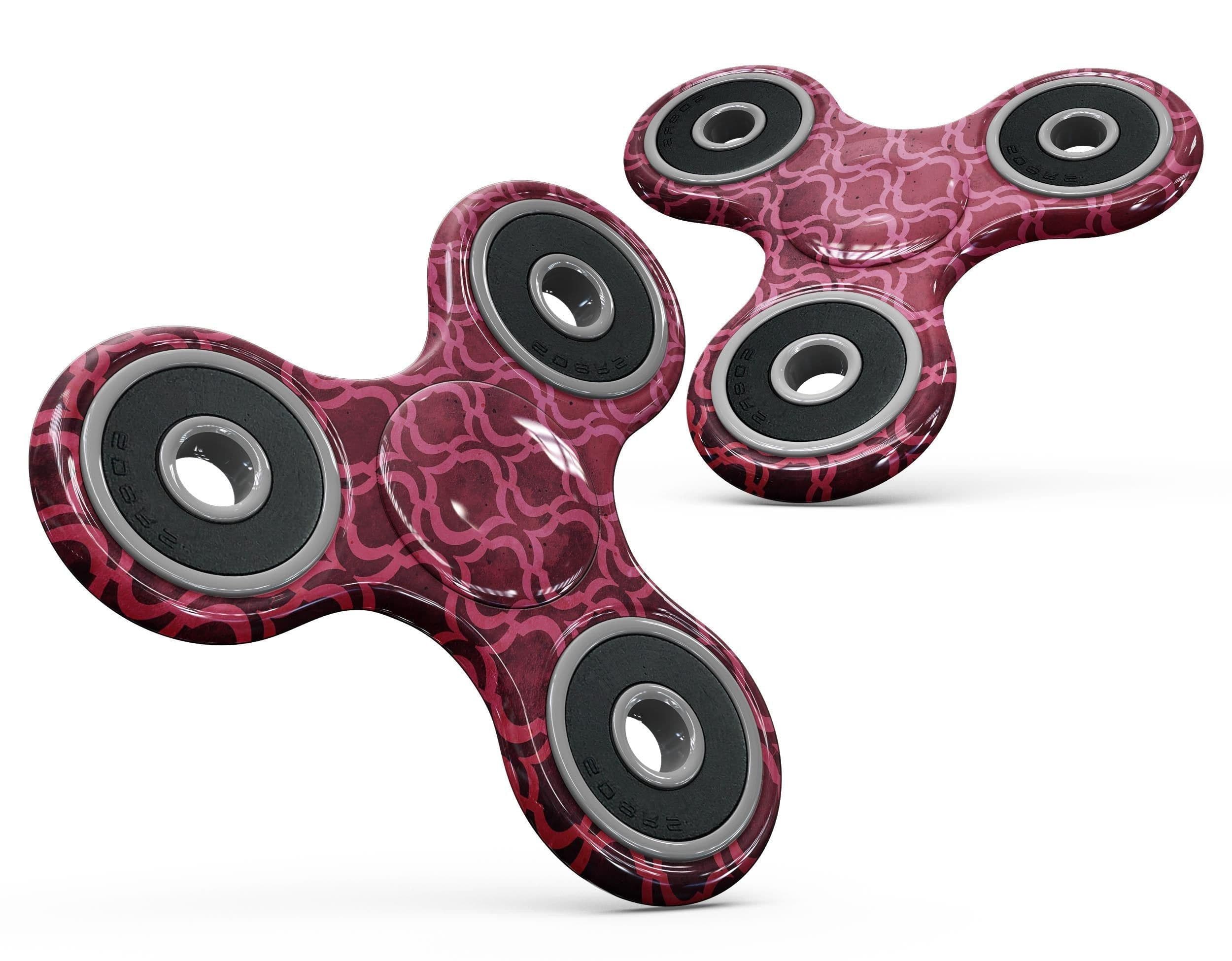image-Deep Fuschia Oval Pattern Full-Body Fidget Spinner Skin-Kit