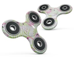 image-Flamingos Over Green Leaves Full-Body Fidget Spinner Skin-Kit