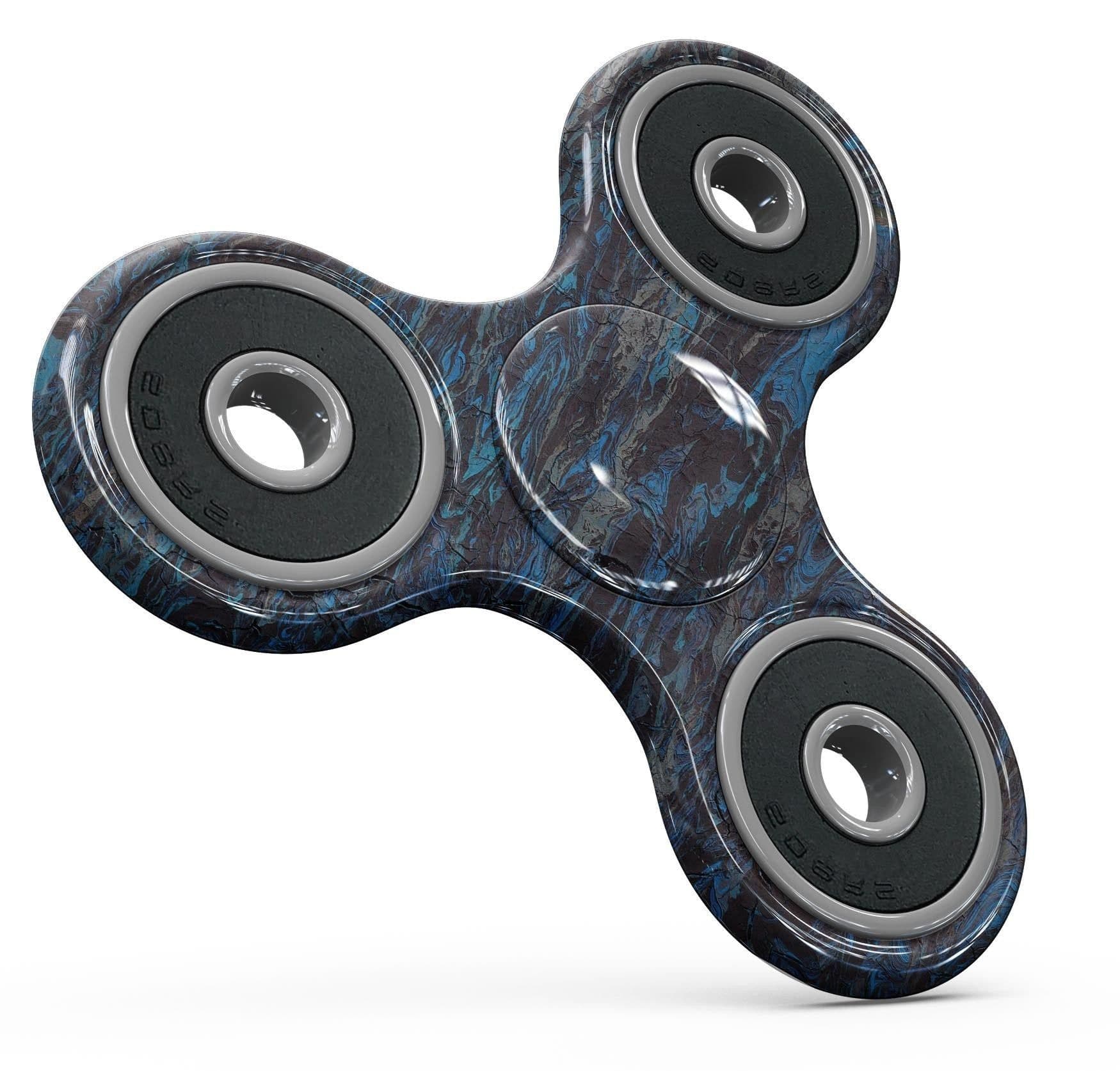 image-Abstract Wet Paint Dark Blues v2 Full-Body Fidget Spinner Skin-Kit