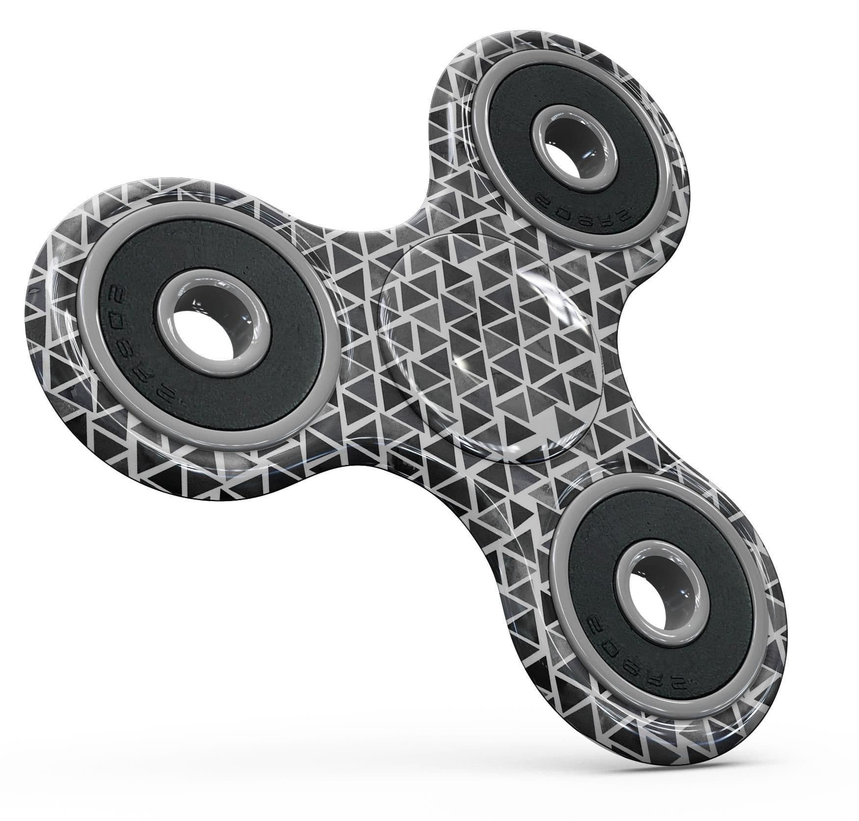image-Black Watercolor Triangle Pattern Full-Body Fidget Spinner Skin-Kit