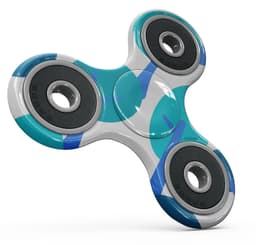 image-Bright Shades of Blue Cartoon Trees Full-Body Fidget Spinner Skin-Kit
