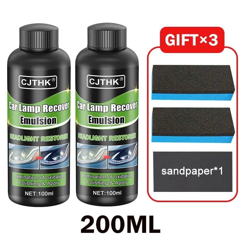 image-Car Headlight Restoration Polishing Kits Headlamp Scratch Remover Repair Cleaning Paste Remove Oxidation Headlight Polish Liquid