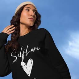 image-SELF LOVE Unisex organic raglan sweatshirt