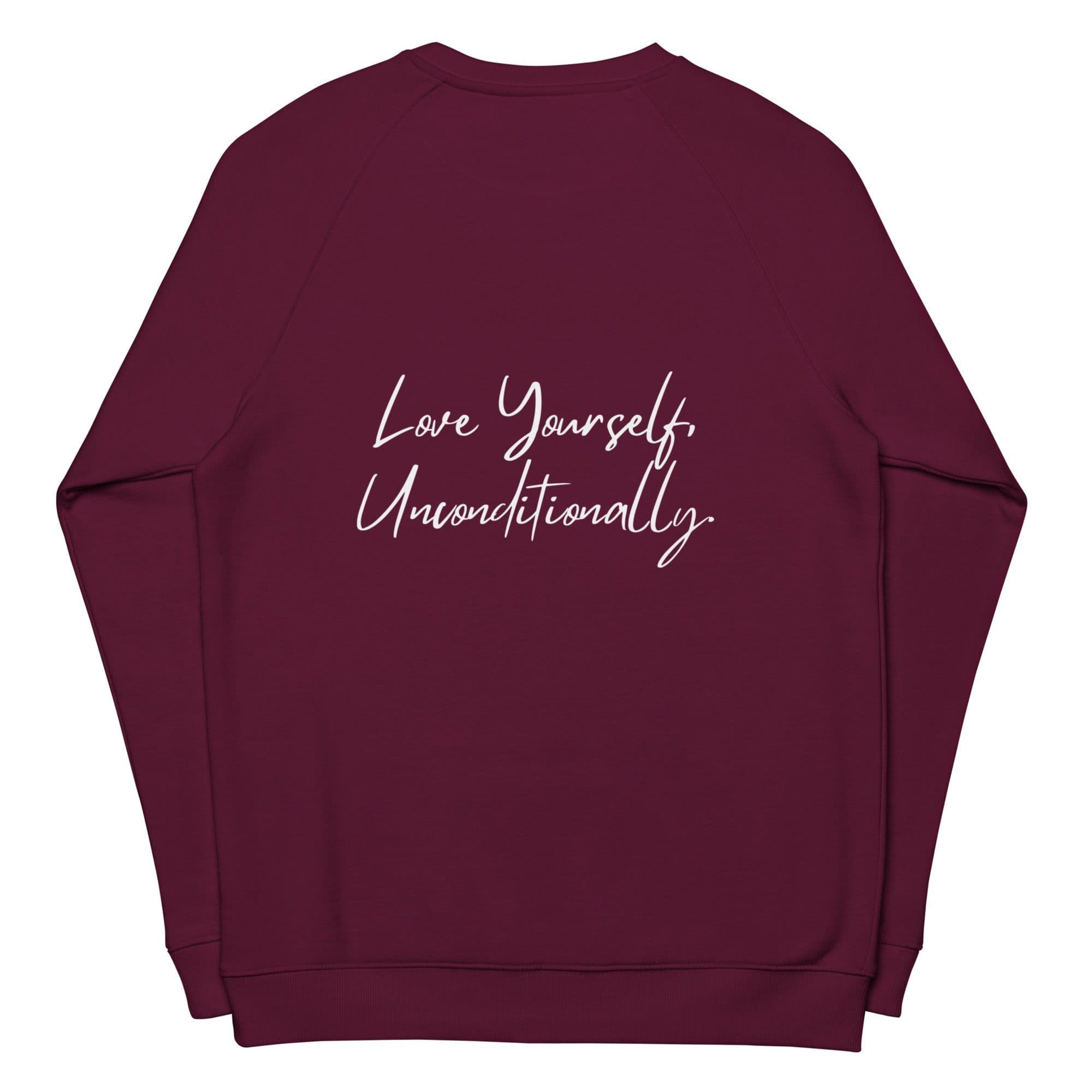 image-SELF LOVE Unisex organic raglan sweatshirt
