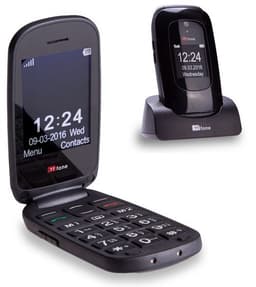 image-TTfone Lunar TT750 Black Flip Big Button Easy Menu Mobile with Giff Gaff SIM Network