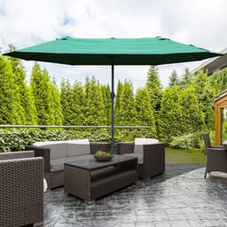 image-4.6m Garden Parasol Double-Sided Sun Umbrella Market Shelter Canopy