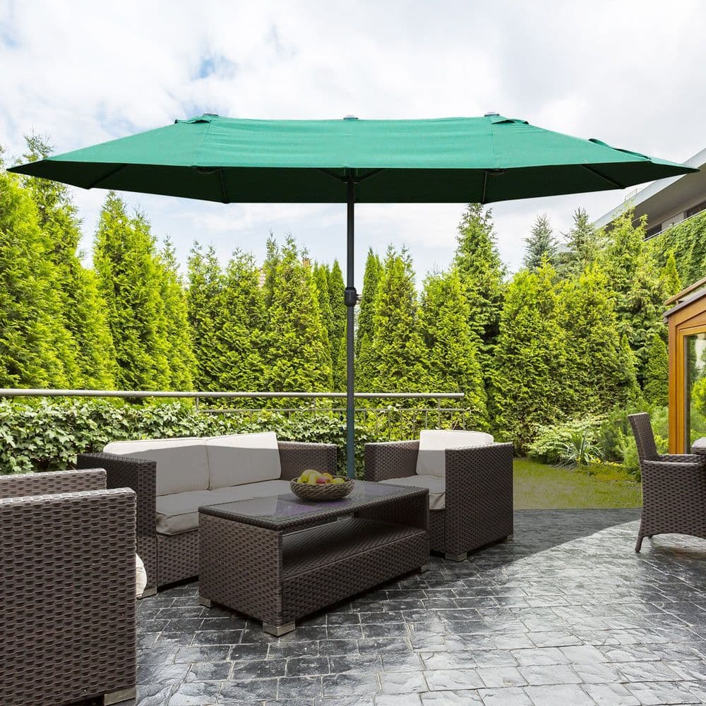image-4.6m Garden Parasol Double-Sided Sun Umbrella Market Shelter Canopy