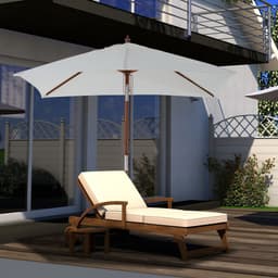image-2 x 1.5m Patio Garden Parasol Sunshade Canopy Outdoor Backyard Furniture 6 Ribs