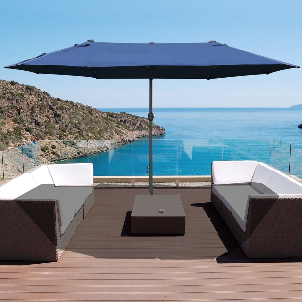 image-4.6m Garden Parasol Double-Sided Sun Umbrella Market Shelter Canopy