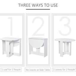image-Folding Drop Leaf Dining Table Foldable Bar Table for Small Kitchen