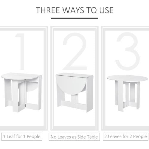 image-Folding Drop Leaf Dining Table Foldable Bar Table for Small Kitchen