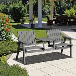 image-Outdoor 2-Seater Furniture Wooden Garden Bench for Yard, Lawn, Porch, Patio