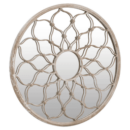 image-Garden Mirror Sand 40x3 cm Iron Round for Outdoor Use