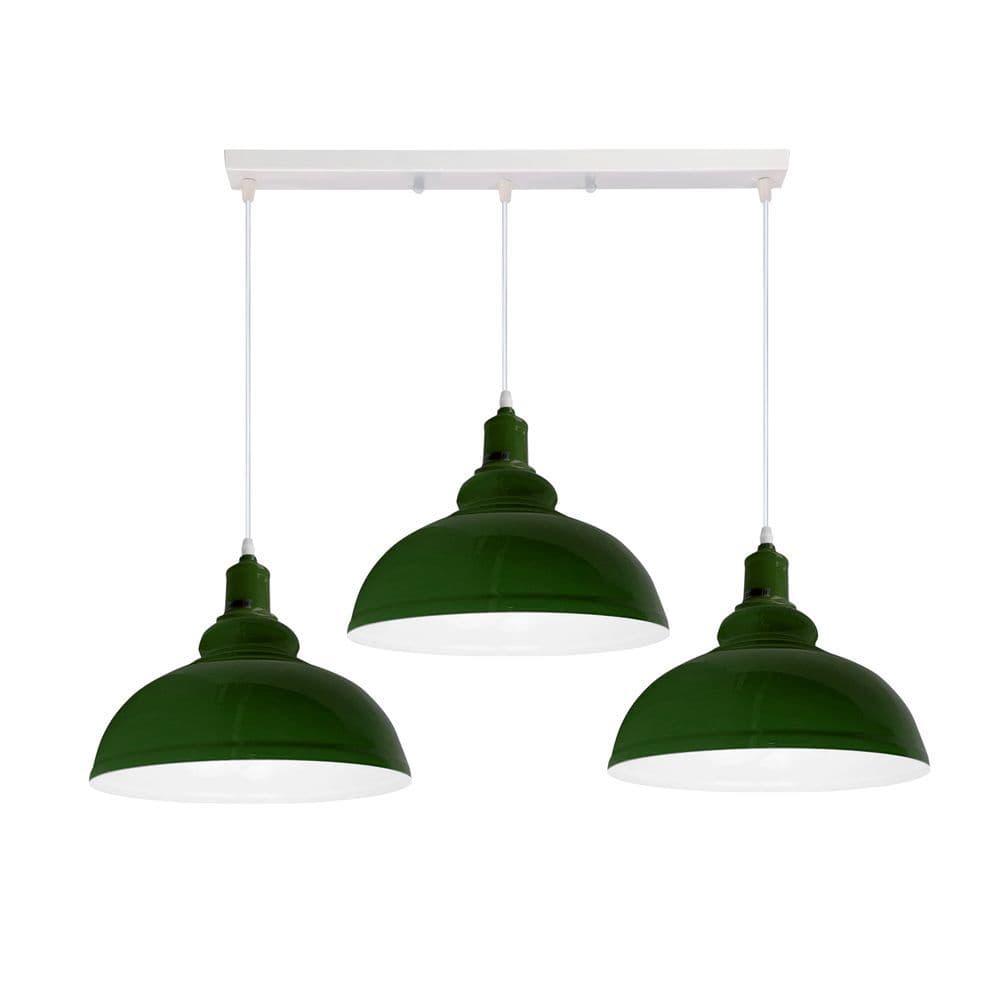 image-Industrial Vintage Loft Kitchen Bar 3 Lights Fittings Ceiling Curvy Metal E27