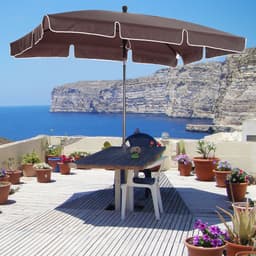 image-Aluminium Sun Umbrella Parasol Patio Garden Tilt 2M x 1.25M