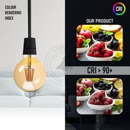 image-G125 E27 8W Edison Style LED filament Globe shape Retro Vintage Amber light bulb