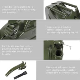 image-10L 0.8mm American Oil Barrel Army Green With Inverted Oil Pipe