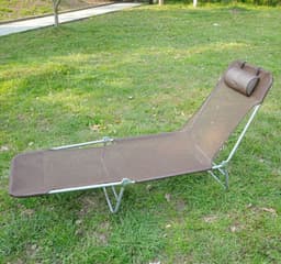image-Sun Bed Chair Garden Lounger Recliner Adjustable Back Relaxer Chair Furniture
