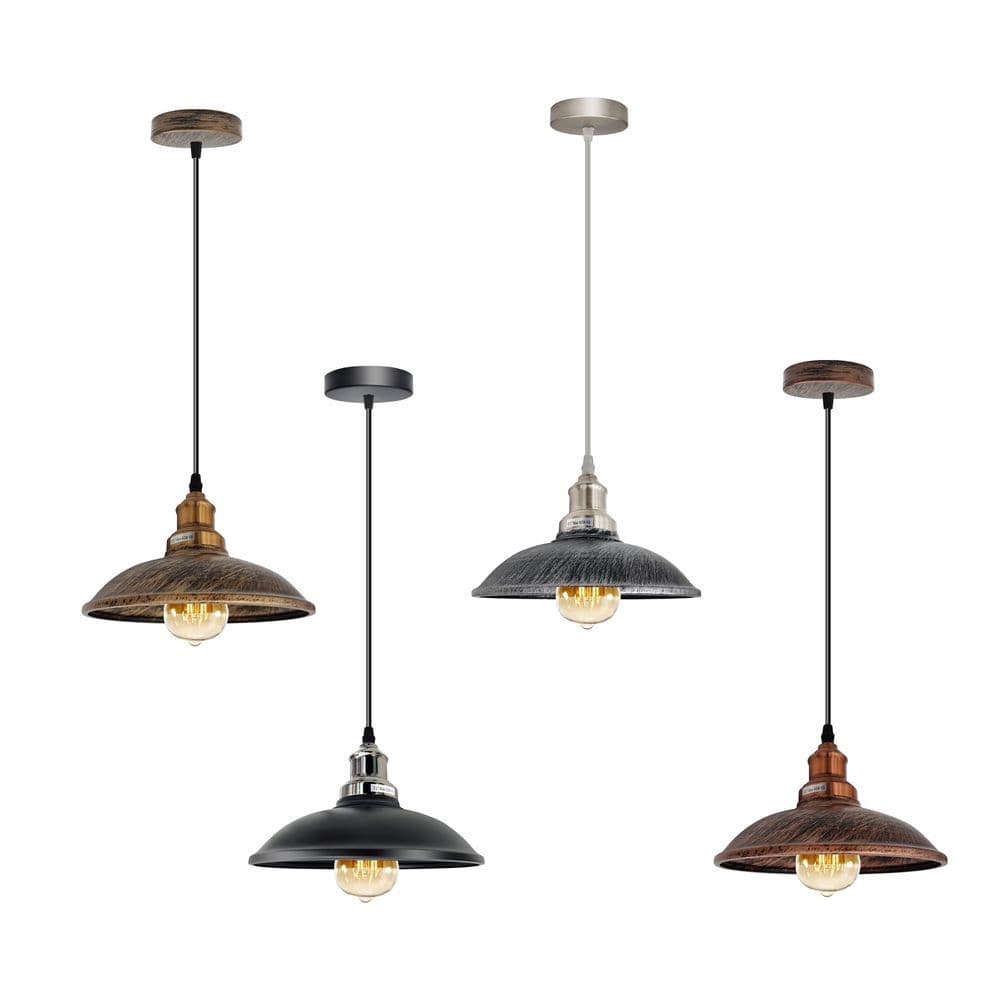 image-Vintage Industrial E27 Ceiling Hanging Light Cage Shade Loft Style Metal Ceiling Pendant Lamp