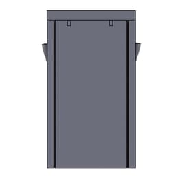 image-10 Tiers Shoe Rack with Dustproof Cover Closet Shoe Storage Cabinet Organizer Gray