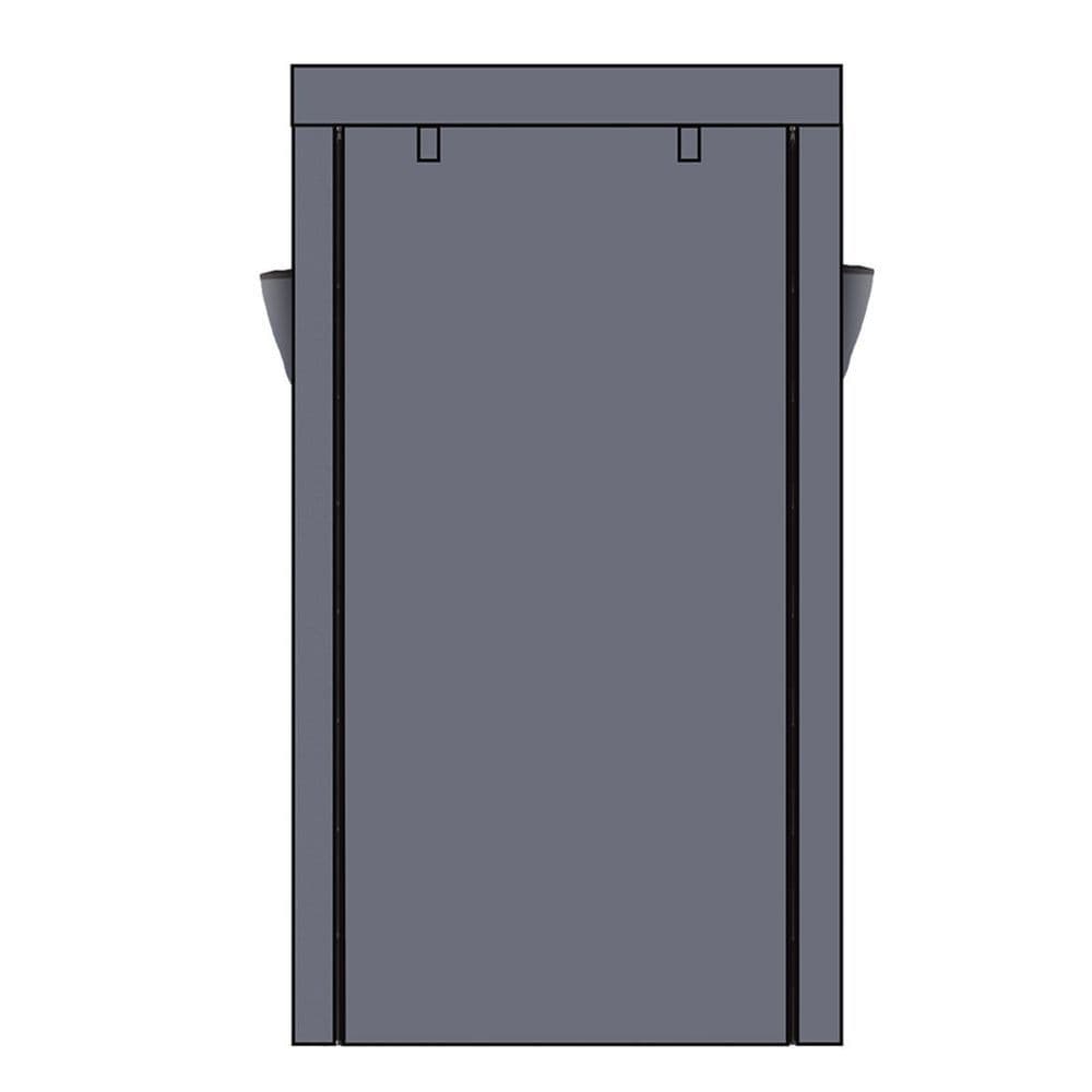 image-10 Tiers Shoe Rack with Dustproof Cover Closet Shoe Storage Cabinet Organizer Gray