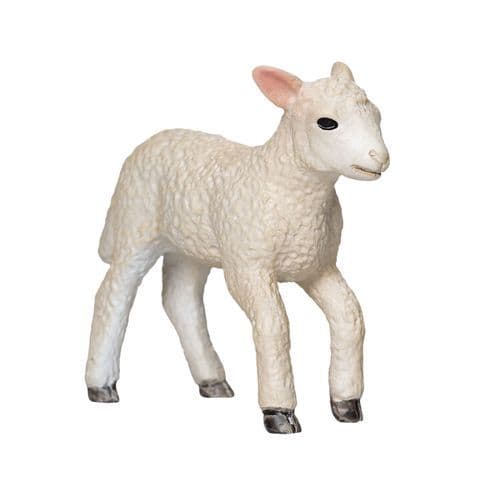 image-Romney Sheep Lamb Running Realistic Farm Animal Figurine