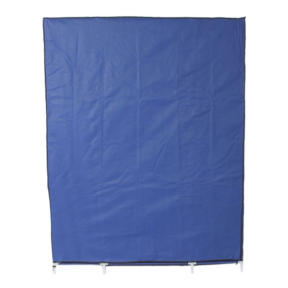 image-5-Layer 12-Compartment Non-woven Fabric Wardrobe Portable Closet Navy (133x46x170cm)