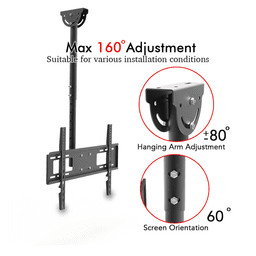 image-TMC-7006 Ceiling Mount TV Wall Bracket Roof Rack Pole Retractable For 32"-70" Flat Screen