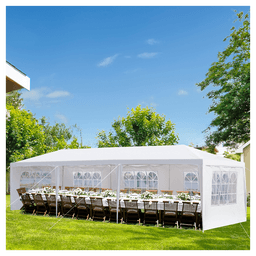 image-3*9m 5-Sided Iron PE Cloth Spiral Pipe Pergola