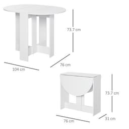 image-Folding Drop Leaf Dining Table Foldable Bar Table for Small Kitchen