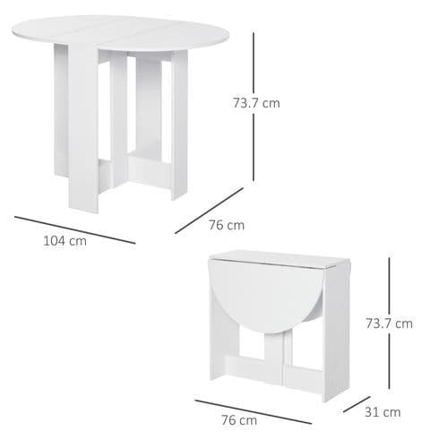 image-Folding Drop Leaf Dining Table Foldable Bar Table for Small Kitchen